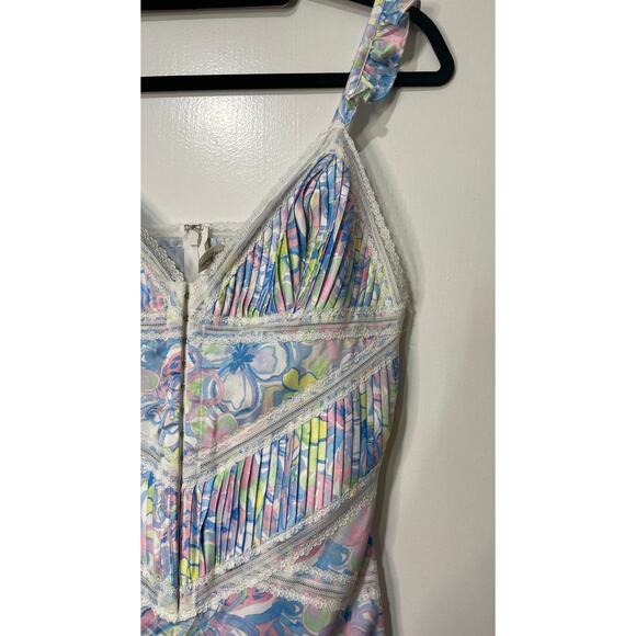 For Love & Lemons Midsummer Floral Slip Dress Size Large NWT Romantic Corset - Picture 5 of 15